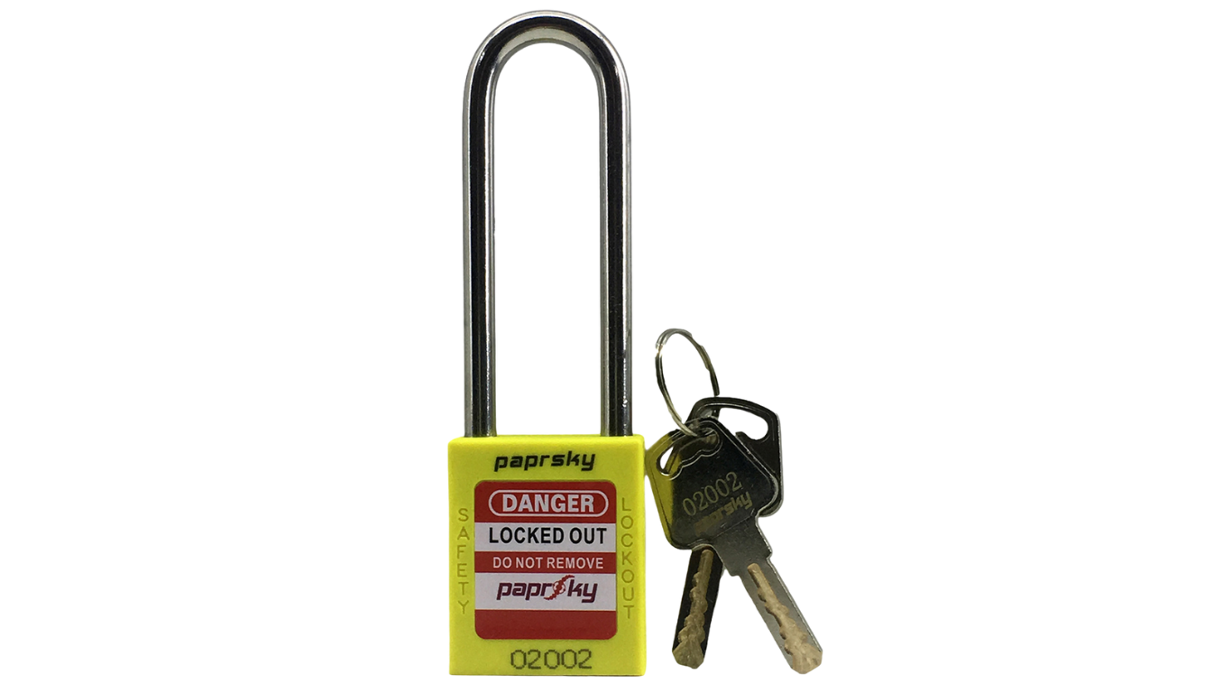 Yellow Padlock PS-LOTO-PPR-38